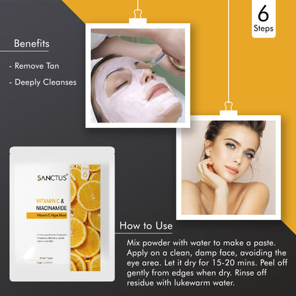 SANCTUS Vitamin C & Niacinamide Single Use Facial Kit - Distacart