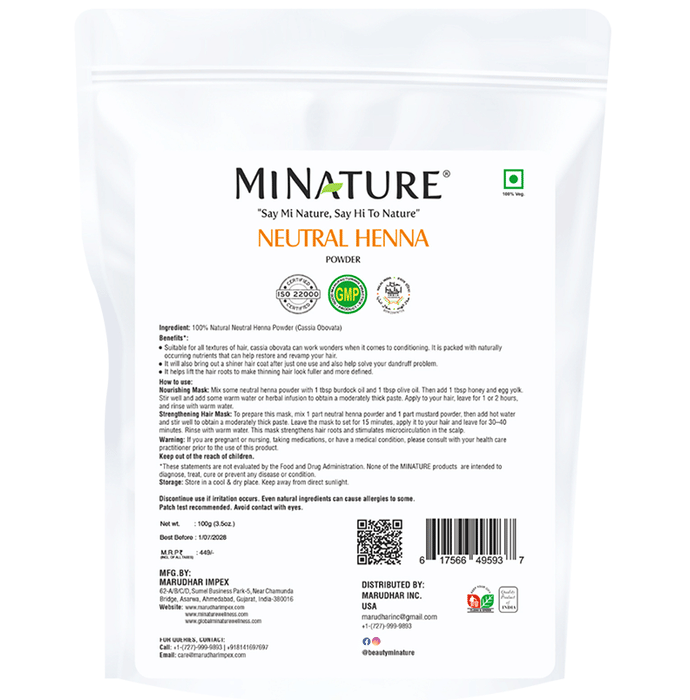 Minature Neutral Henna Powder