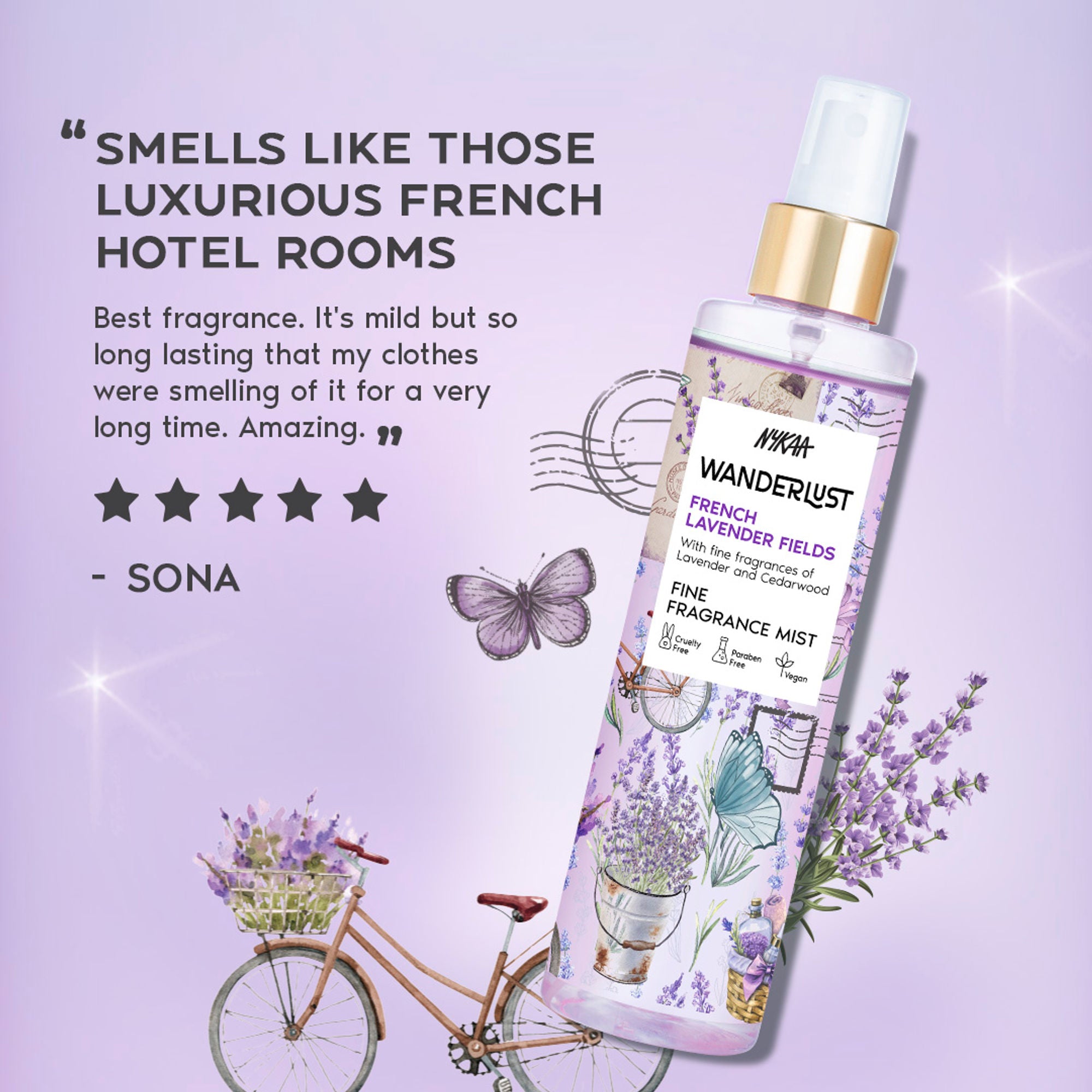 Wanderlust Fragrance Mist For Her - French Lavender - Distacart