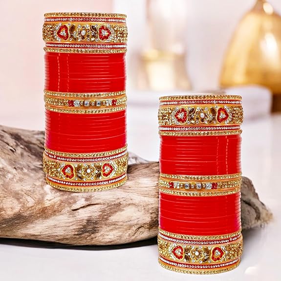 Tehzeeb Creations Bridal Bangle Set Wedding Chuda Designer Chura Fashion Choora For Women - Distacart