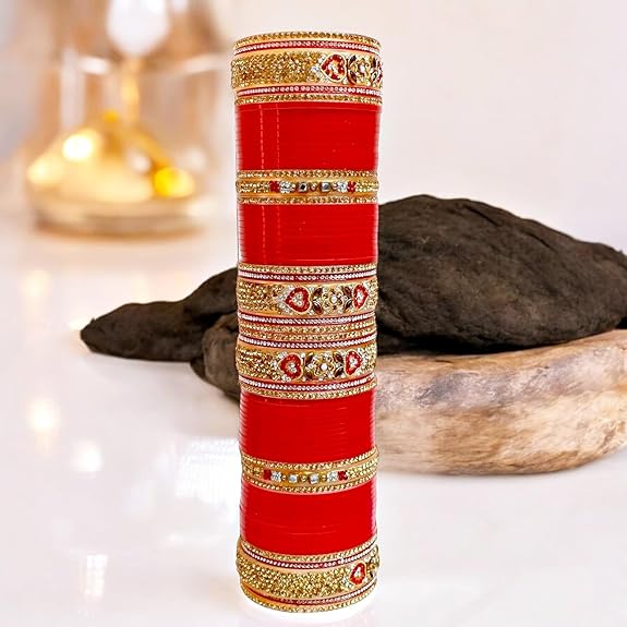 Tehzeeb Creations Bridal Bangle Set Wedding Chuda Designer Chura Fashion Choora For Women - Distacart