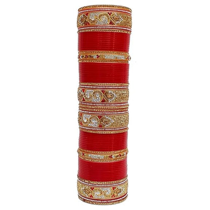Tehzeeb Creations Bangle Set for Women (Red) - Distacart