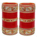 Thumbnail for Tehzeeb Creations Bangle Set for Women (Red)
