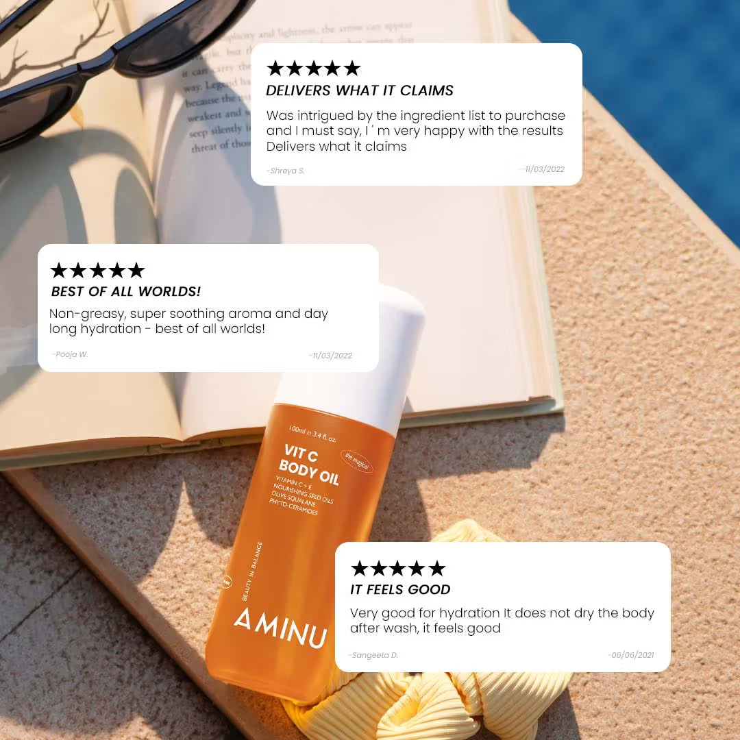 Aminu Melting Aminu Vit C Body Oil for Brightening & Hydrating - Distacart