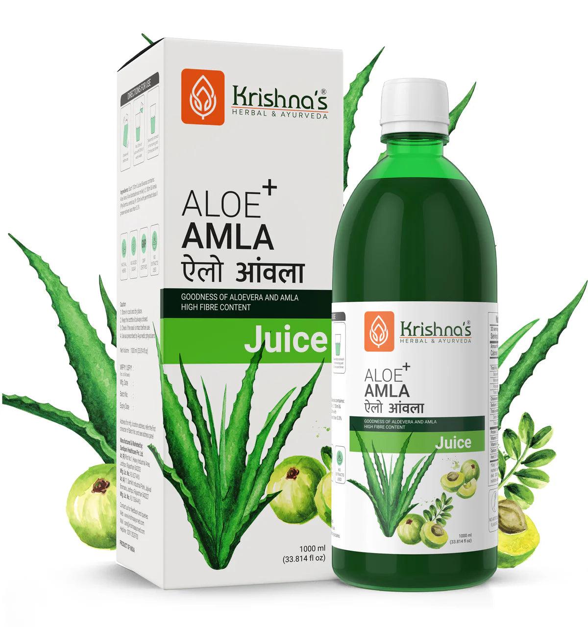 Krishna's Herbal & Ayurveda Aloe+ Amla Juice - Distacart