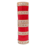 Thumbnail for Tehzeeb Creations Bridal Bangle Set Chura Red White Kundan & Golden Stone Choora Wedding Punjabi Chuda for Women - Distacart