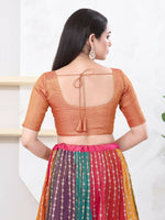 Thumbnail for Joban Fashion Copper Tissue Elbow Sleeveless Front Open Blouse