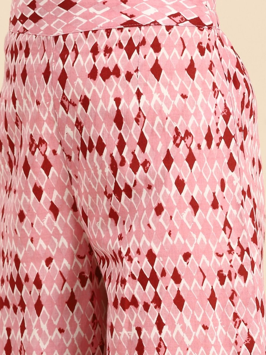 All About You Ethnic Motifs Printed Kurta with Palazzos - Distacart