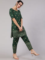 Thumbnail for Aks Ethnic Motifs Printed Regular Kurta with Trousers - Distacart