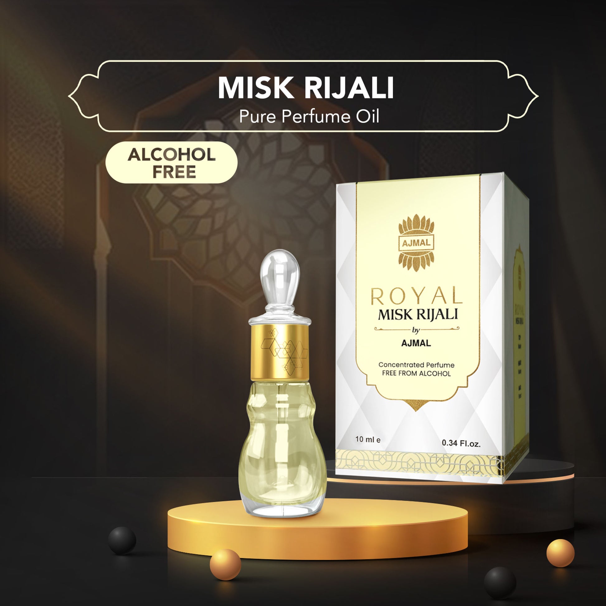 Ajmal India Royal Misk Rijali Attar For Unisex - Dista