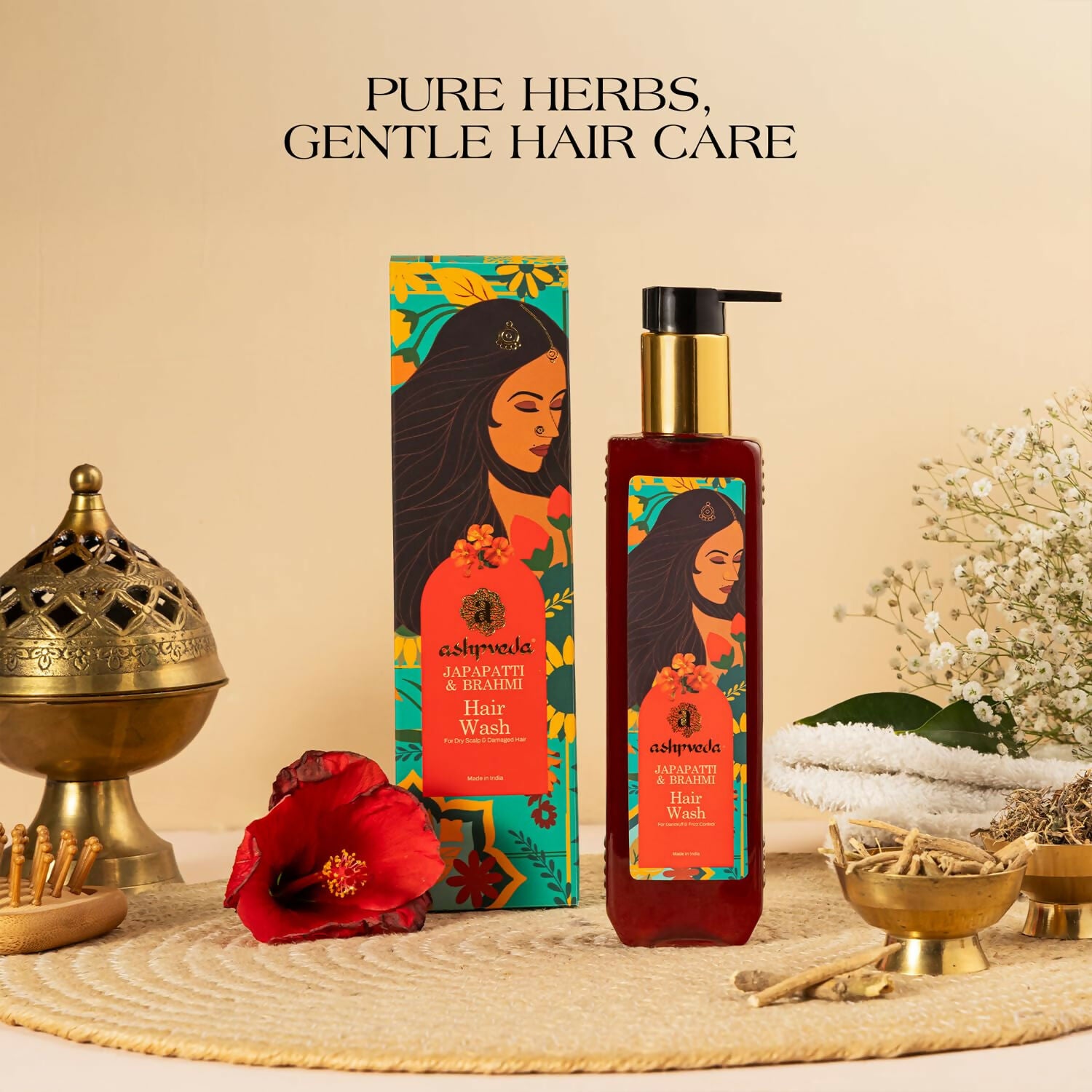 Ashpveda Ayurvedic Japapatti & Brahmi Hair Wash Shampoo