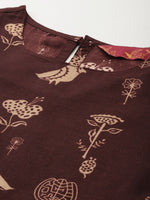 Thumbnail for Sangria Women Ethnic Motifs Printed Kurta - Distacart