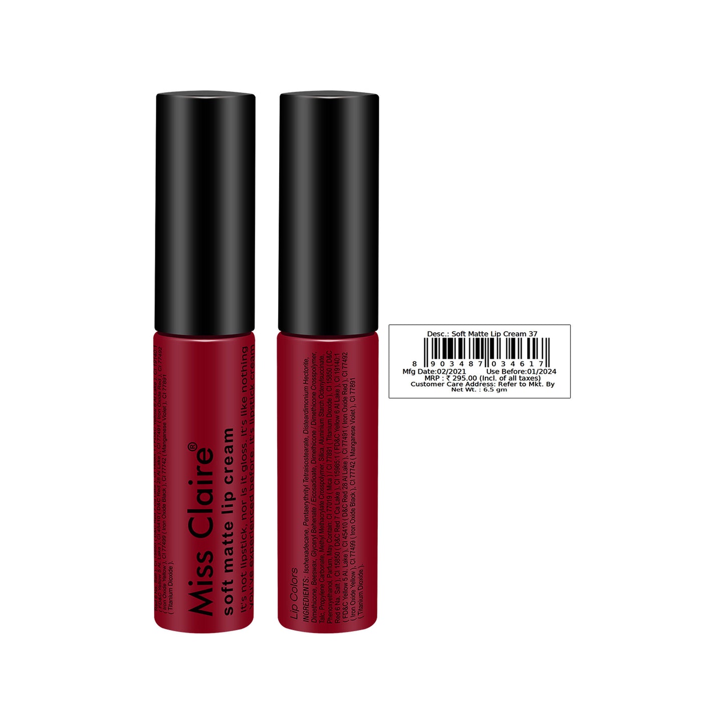 Miss Claire Soft Matte Lip Cream - 37 - Distacart