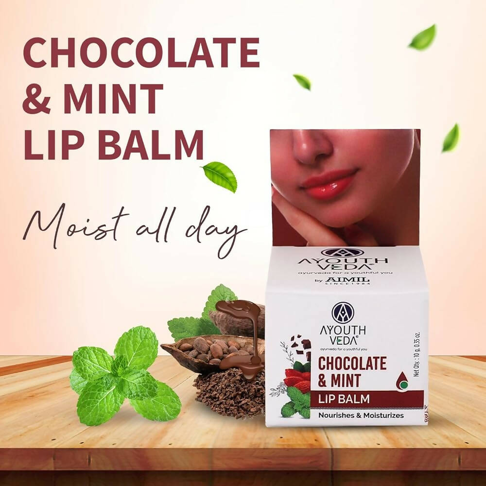 Ayouthveda Chocolate & Mint Lip Balm - Distacart