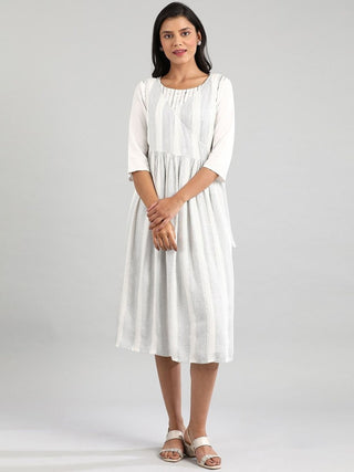 AURELIA White A-Line Midi Dress - Distacart