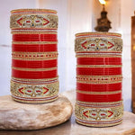 Thumbnail for Tehzeeb Creations Bridal Bangle Set Red Designer Chura Wedding Punjabi Choora Fashion Jewellery Chuda Set for Women - Distacart