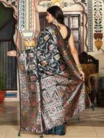 Thumbnail for Astita Turquoise Silk Saree