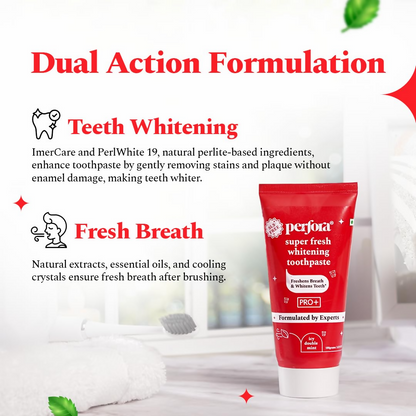 Perfora Super Fresh Whitening Toothpaste - Icy Double Mint - Distacart