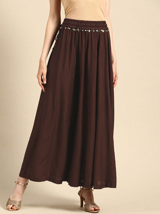 TAG 7 Women Rayon Flared Palazzos - Distacart