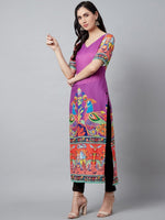 Thumbnail for Aks Ethnic Motifs Printed V-Neck Kurta - Distacart