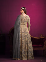 Thumbnail for Monjolika Fashion Grey Sangeet Net Designer Salwar Suit - Distacart