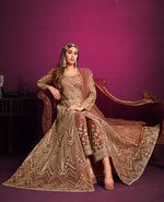 Thumbnail for Monjolika Fashion Peach Sangeet Net Designer Salwar Suit
