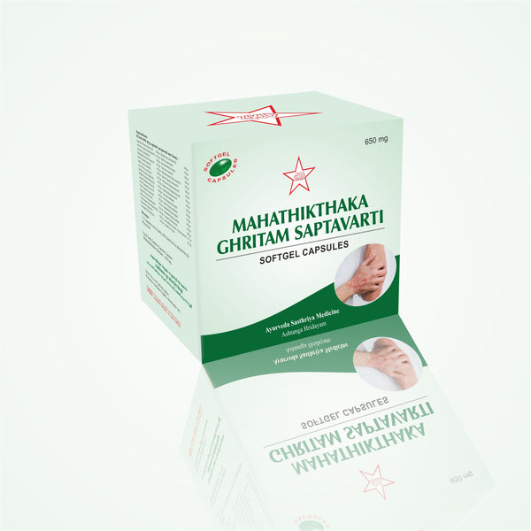 Skm Ayurveda Mahathikthaka Ghritam Saptavarti Softgel Capsules