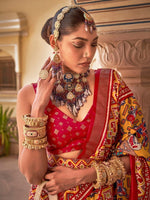 Thumbnail for Anouk Ethnic Motifs Woven Design Zari Patola Saree - Distacart