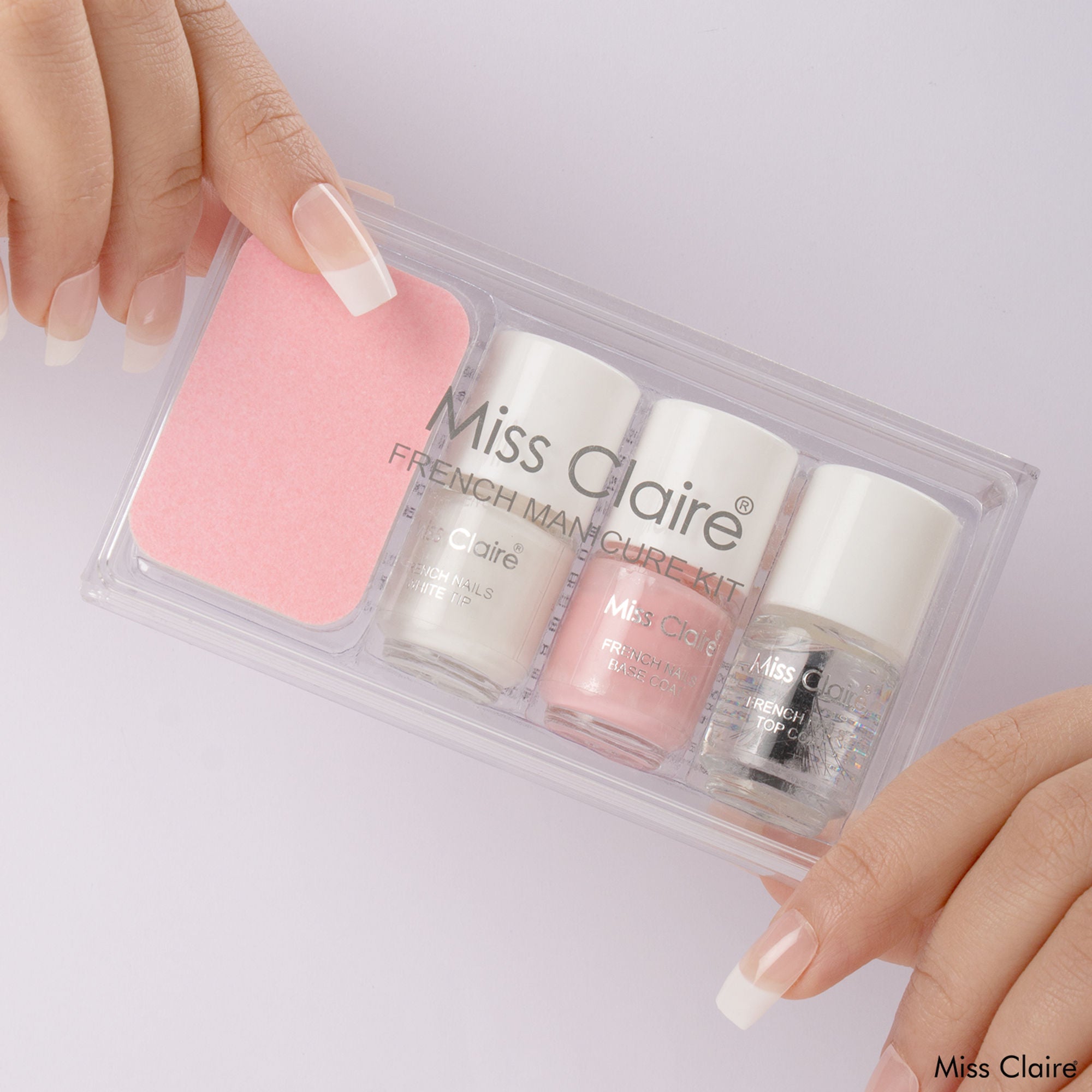 Miss Claire French Manicure Kit With Acrylic Box