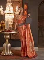 Thumbnail for Monjolika Fashion Orange Color Silk Women'S Traditional Saree