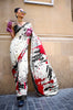 Monjolika Fashion Satin Multicolor Printed Trendy Saree - Distacart