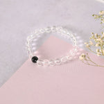 Thumbnail for NVR Men & Women Transparent Beaded Elasticated Bracelet - Distacart