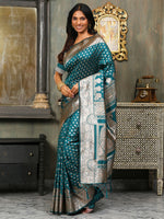 Thumbnail for Astita Banarasi Silk Sea Green Saree