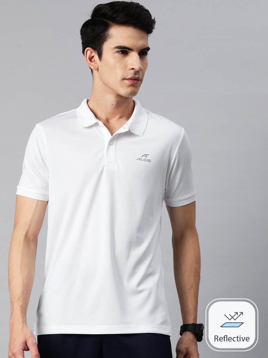 Alcis Men Polo Collar Dry Tech Slim Fit T-shirt - Distacart