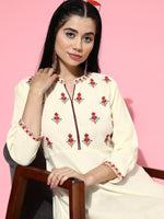 Thumbnail for All About You Women Grey Ethnic Motifs Embroidered Tiering Anarkali Kurta - Distacart
