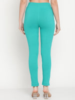 Thumbnail for TAG 7 Women Pack of 2 Mustard Yellow & Turquoise Blue Solid Kurti Pants - Distacart