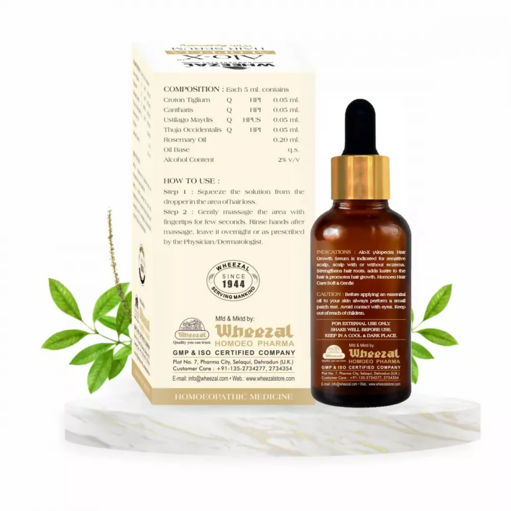 Wheezal Alo-X Alopecia Hair Serum - Distacart
