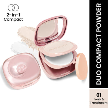Swiss Beauty Matte & Set Duo Lightweight Compact Powder - 01 Ivory and Translucent