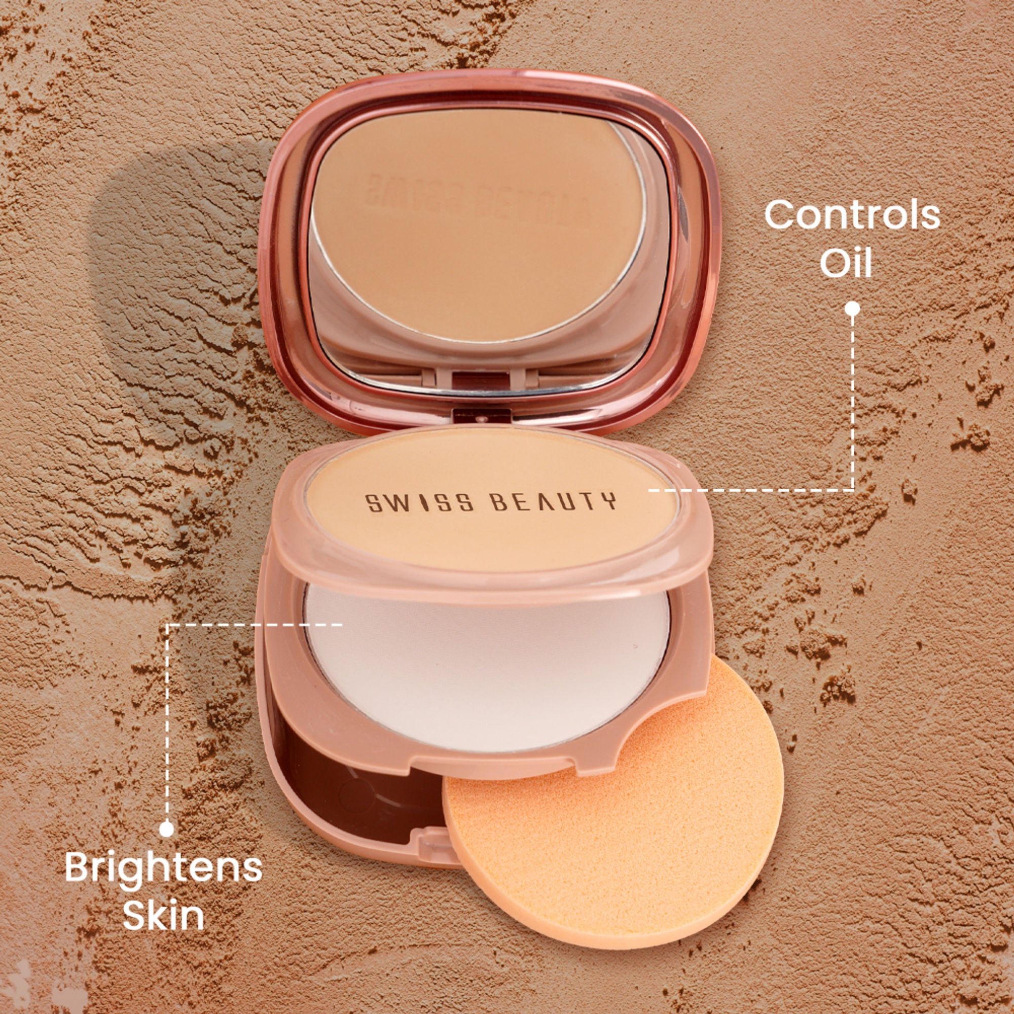 Swiss Beauty Matte & Set Duo Lightweight Compact Powder - 01 Ivory and Translucent - Distacart
