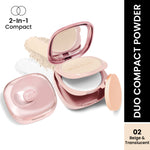 Thumbnail for Swiss Beauty Matte & Set Duo Lightweight Compact Powder - 02 Beige and Translucent