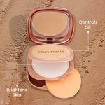 Thumbnail for Swiss Beauty Matte & Set Duo Lightweight Compact Powder - 02 Beige and Translucent - Distacart
