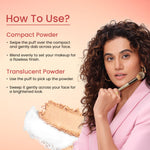 Thumbnail for Swiss Beauty Matte & Set Duo Lightweight Compact Powder - 02 Beige and Translucent - Distacart