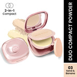 Thumbnail for Swiss Beauty Matte & Set Duo Lightweight Compact Powder - 03 Sand and Banana