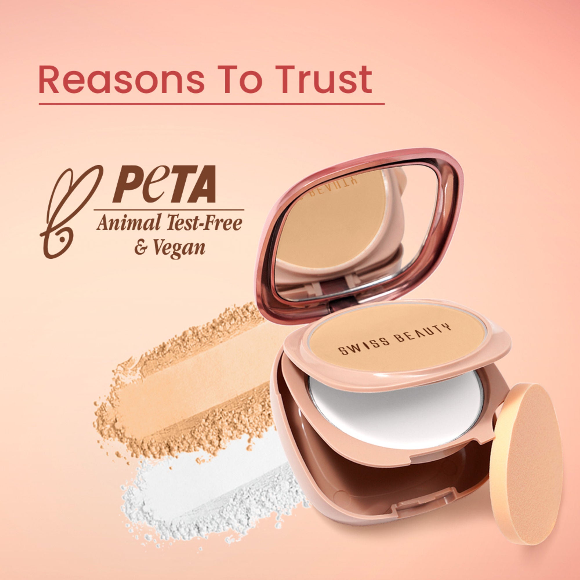 Swiss Beauty Matte & Set Duo Lightweight Compact Powder - 03 Sand and Banana - Distacart