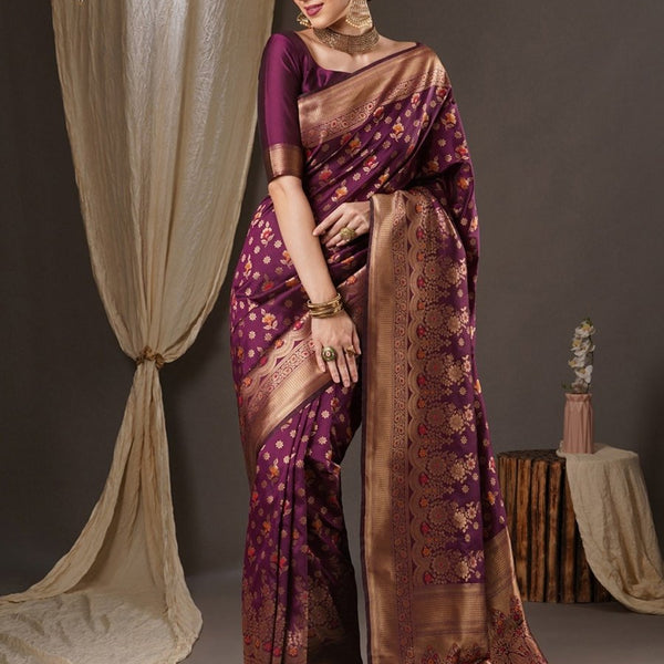 Anouk Woven Design Zari Banarasi Saree - Distacart