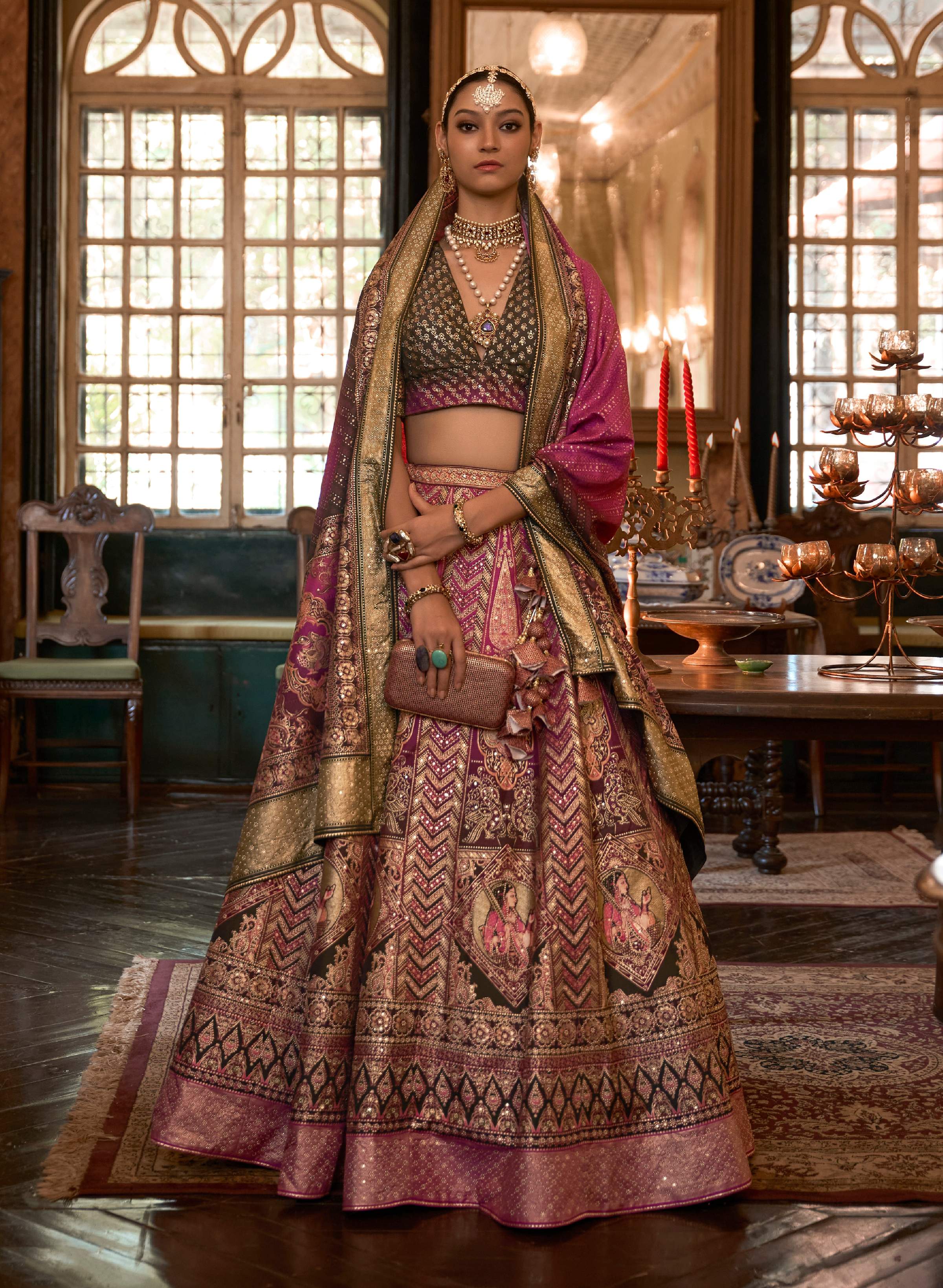 Monjolika Fashion Multi Color Rajwadi Silk Designer Lehenga Choli