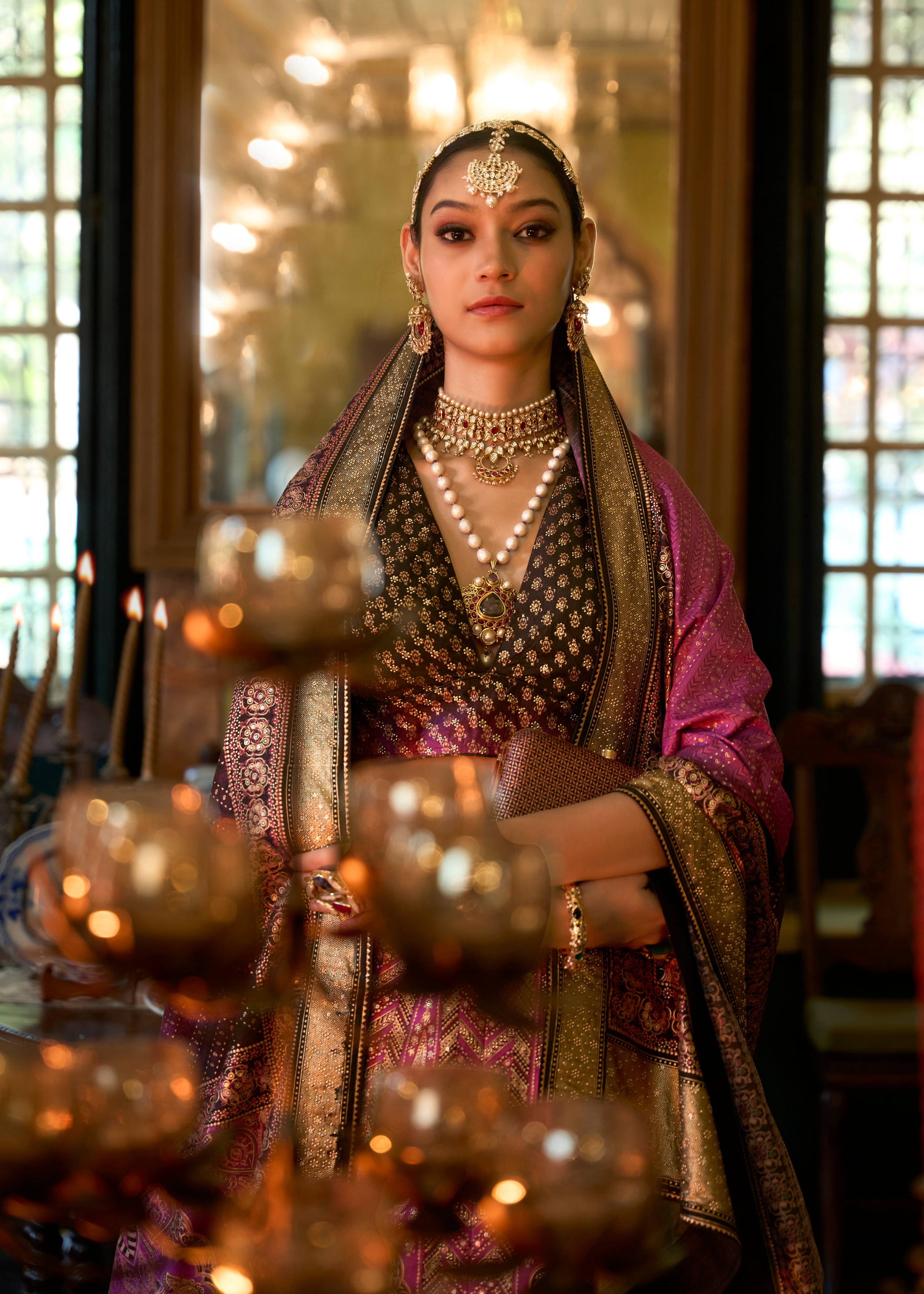 Monjolika Fashion Multi Color Rajwadi Silk Designer Lehenga Choli