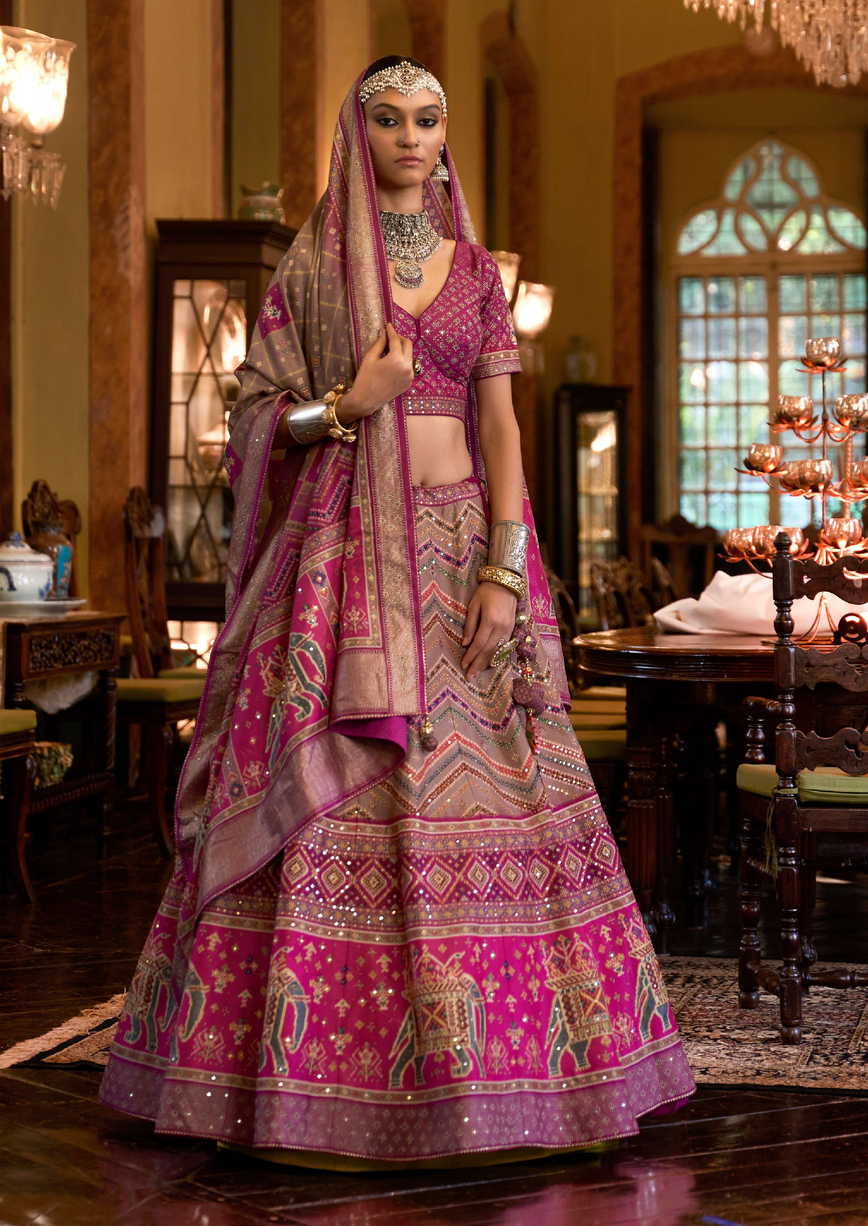 Monjolika Fashion Lilac Color Rajwadi Silk Designer Lehenga Choli