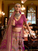 Thumbnail for Monjolika Fashion Lilac Color Rajwadi Silk Designer Lehenga Choli