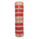 Thumbnail for Tehzeeb Creations Bridal Bangle Set Wedding punjabi chuda, Designer chura, Red Acrylic Choora Set for Women